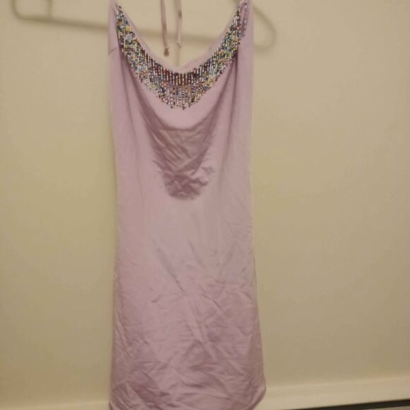 Vintage beaded fringe mini dress - Picture 1 of 5